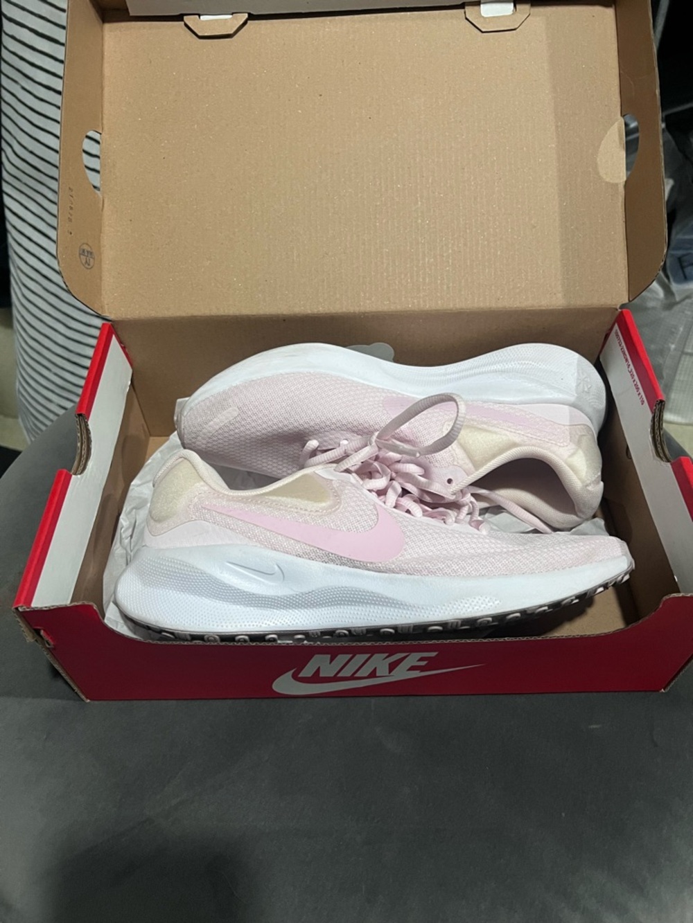 Nike Women’s Pink and White Lightweight Running Shoes